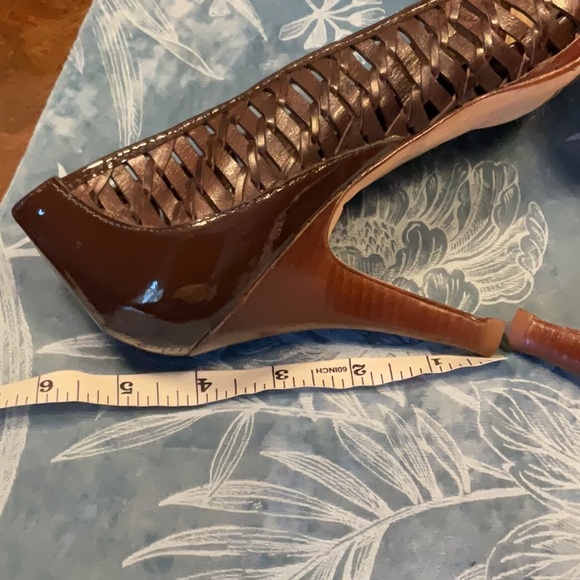 Cole Haan Brown Peep Toe Heels - Picture 7 of 7